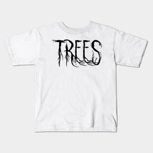 Trees (Scary Text Horror Movie) Font Kids T-Shirt